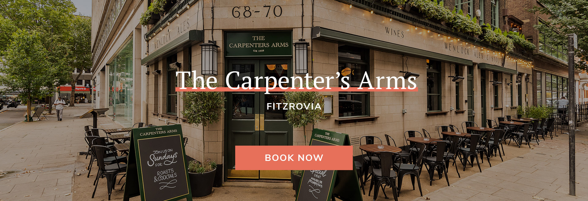 Enjoy a meal at your local pub at The Carpenter's Arms in London